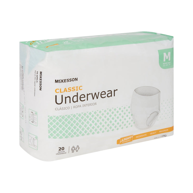 McKesson Classic Light Absorbent Underwear, Medium