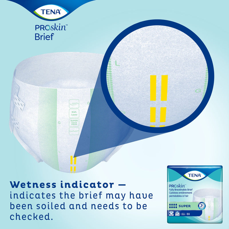 TENA Super Adult Heavy-Absorbent Incontinence Brief, Medium