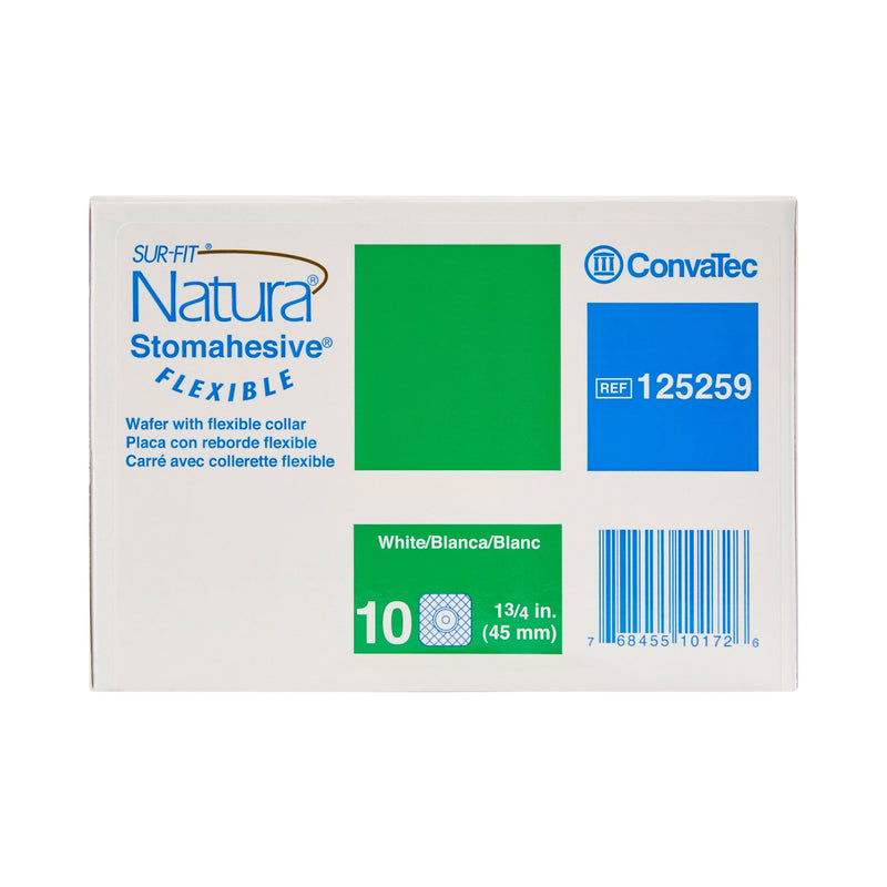 Sur-Fit Natura® Colostomy Barrier With Up to 1-1¼ Inch Stoma Opening, White