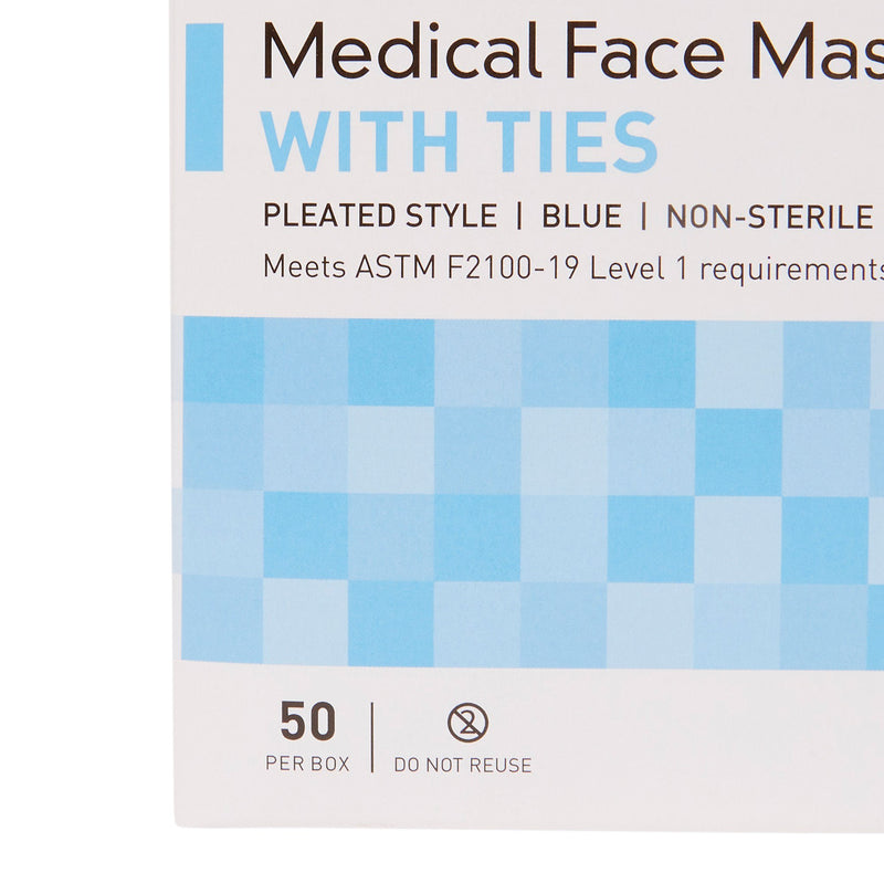 McKesson Classic Style Surgical Mask, Blue