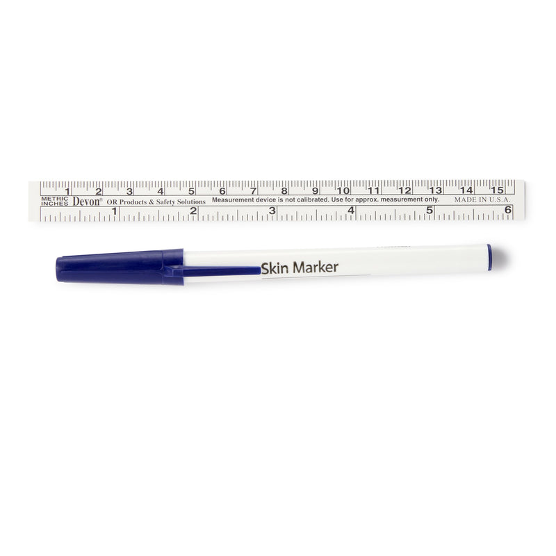 Devon™ Regular Tip Surgical Skin Marker with Ruler