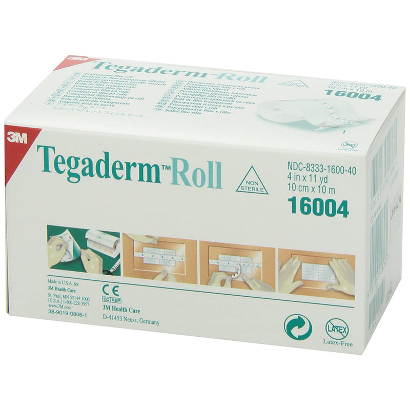 3M™ Tegaderm™ Transparent Film Dressing Roll, 4 Inch x 11 Yard