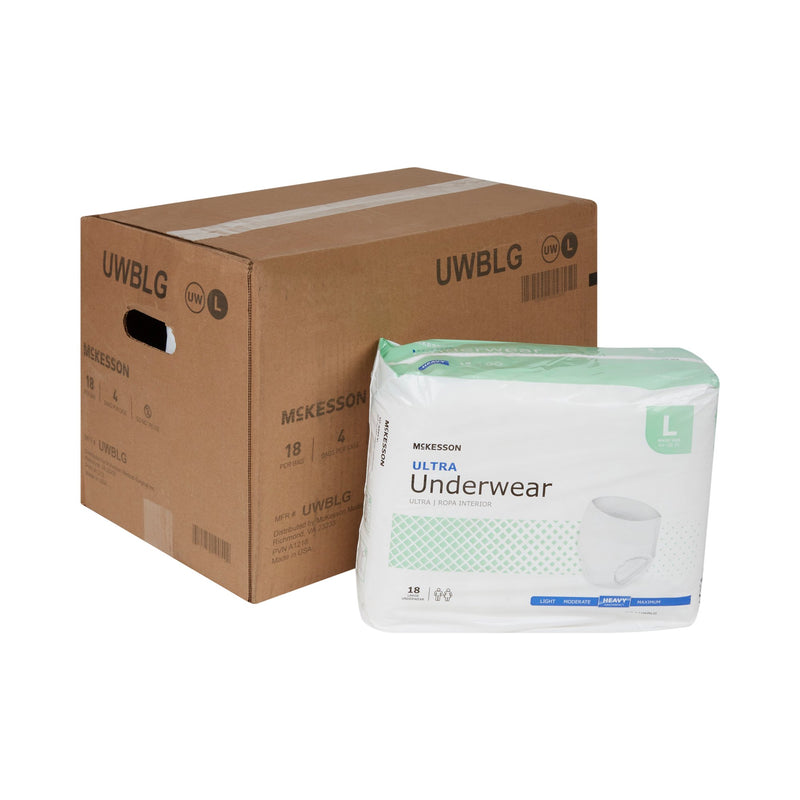 McKesson Ultra Heavy Absorbent Underwear, Large