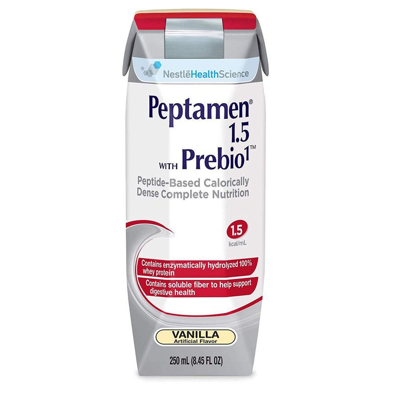 Peptamen® 1.5 with Prebio 1™ Vanilla Oral Supplement / Tube Feeding Formula, 250 mL Carton