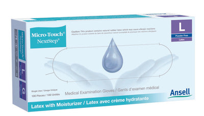 Micro-Touch® NextStep® Latex Standard Cuff Length Exam Glove, Large, Green