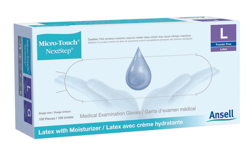 Micro-Touch® NextStep® Latex Standard Cuff Length Exam Glove, Large, Green