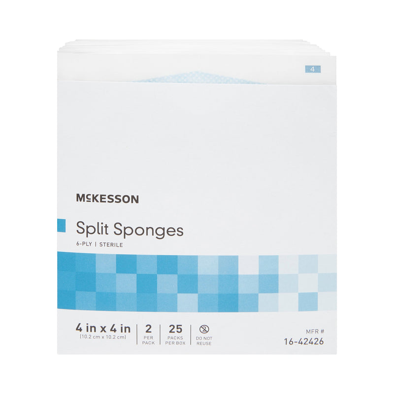 McKesson IV/Drain Split Dressing, 4 x 4 Inch