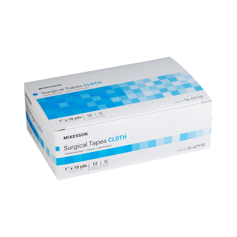 McKesson Silk-Like Cloth Medical Tape, 1 Inch x 10 Yard, White