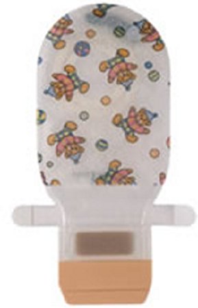 Assura®ColoKids™ Drainable Teddy Bear Design Filtered Colostomy Pouch, 5½ Inch Length, Mini , 5/8 Inch Flange