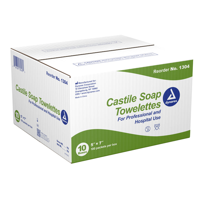 dynarex® Scented Castile Soap Towelettes, Individual Packets