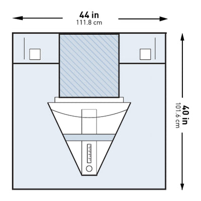 McKesson Sterile Under Buttocks Obstetrics / Gynecology Drape, 44 W x 40 L Inch