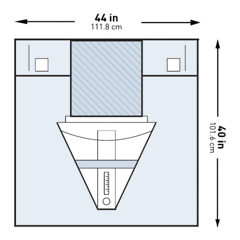 McKesson Sterile Under Buttocks Obstetrics / Gynecology Drape, 44 W x 40 L Inch