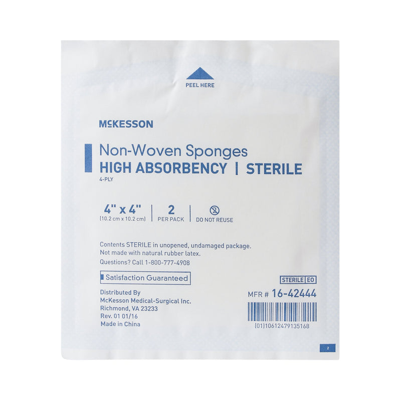 McKesson Sterile Nonwoven Sponge, 4 x 4 Inch