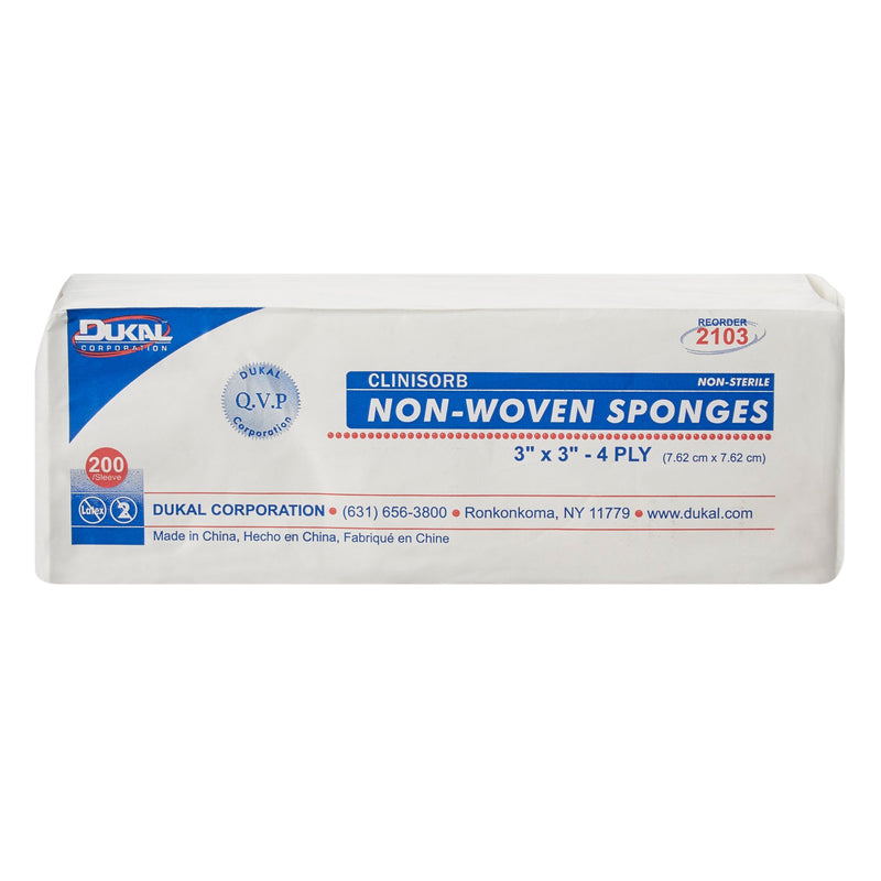 Clinisorb NonSterile Nonwoven Sponge, 3 x 3 Inch