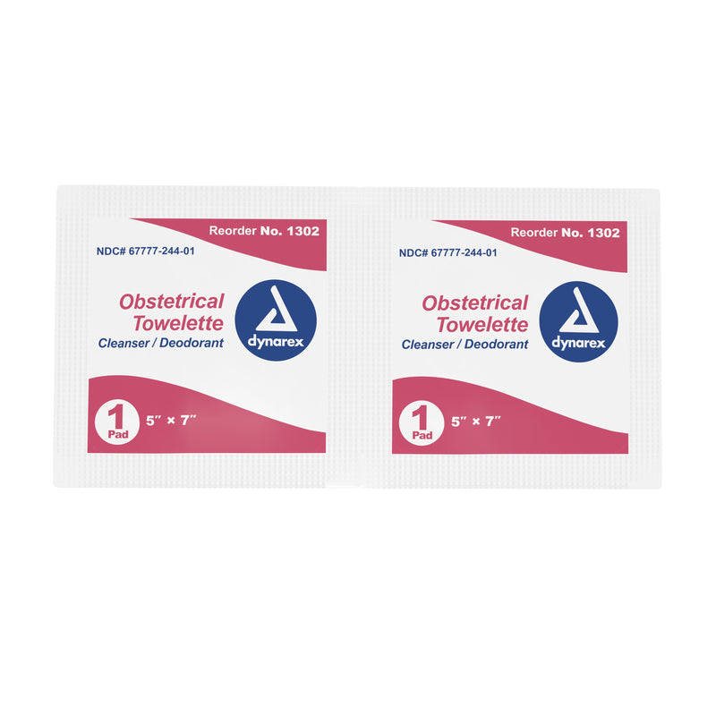 dynarex® Scented Obstetrical Towelettes, Individual Packets