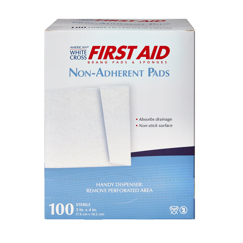 American® White Cross Non-Adherent Dressing, 3 x 4 Inch