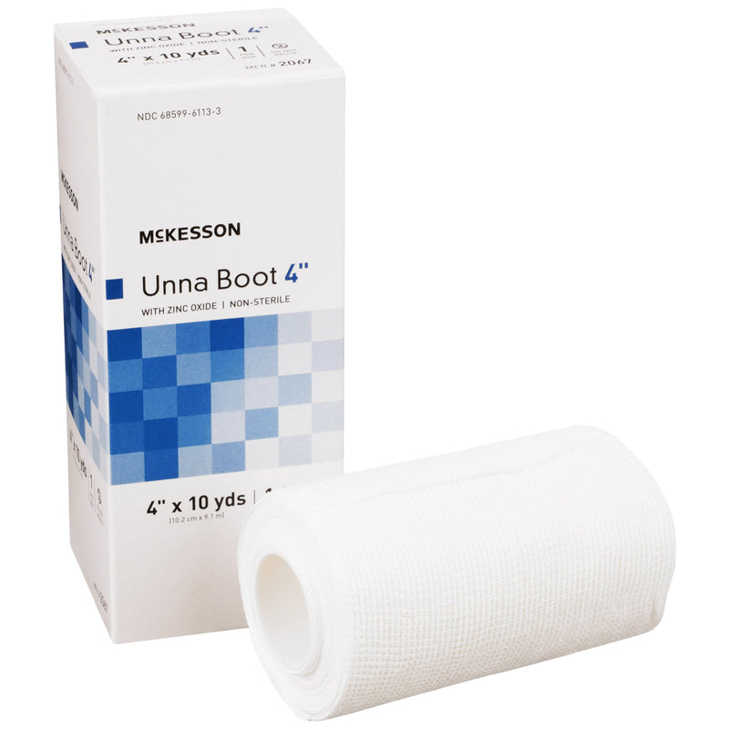 McKesson Unna Boot, Zinc Oxide, 4 Inch x 10 Yard