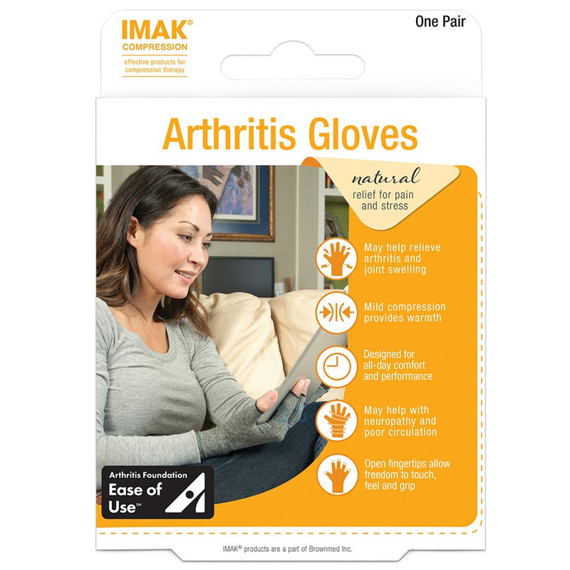 IMAK® Compression Arthritis Glove, Extra Large, Gray