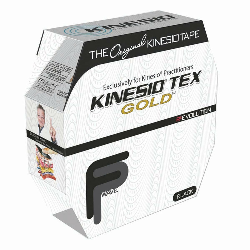 Kinesio® Tex Gold™ Cotton Kinesiology Tape, 2 Inch x 34 Yard, Black