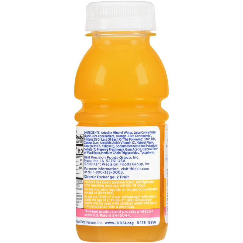Thick-It® Clear Advantage® Nectar Consistency Orange Thickened Beverage, 8 oz. Bottle