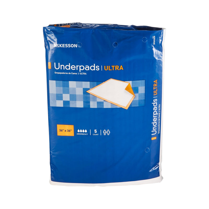 McKesson Ultra Heavy Absorbency Underpad, 36 x 36 Inch