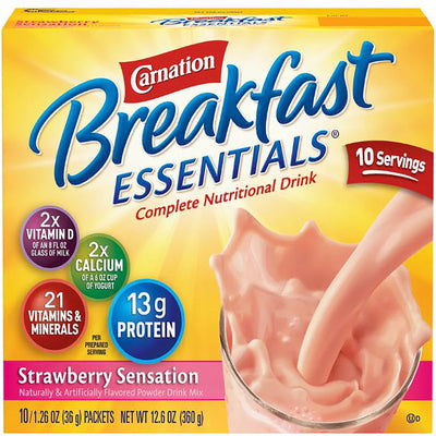 Carnation Breakfast Essentials® Strawberry Oral Supplement, 1.26 oz. Packet