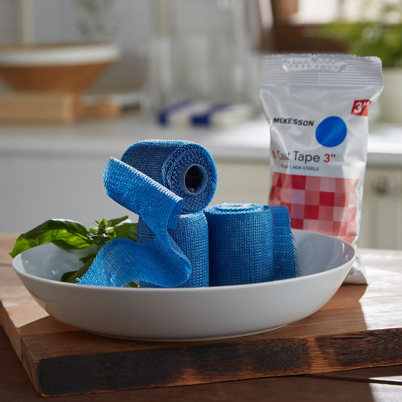 McKesson Blue Cast Tape, 3 Inch x 4 Yard