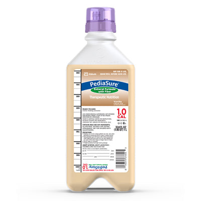 PediaSure® 1.0 Cal with Fiber Ready to Hang Pediatric Tube Feeding Formula, 1 Liter Bottle