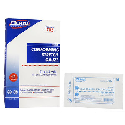 Dukal™ Sterile Conforming Bandage, 2 Inch x 4-1/10 Yard