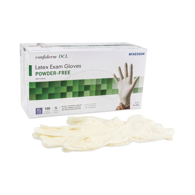 McKesson Confiderm® Latex Exam Glove, Extra Large, Ivory