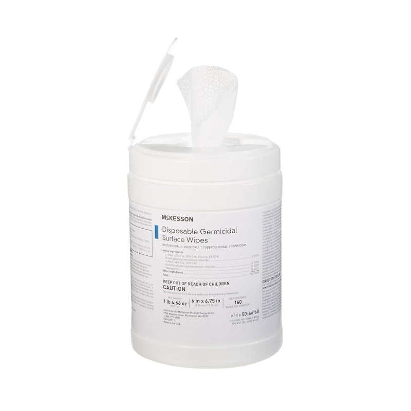 McKesson Surface Disinfectant Wipes, Large Canister