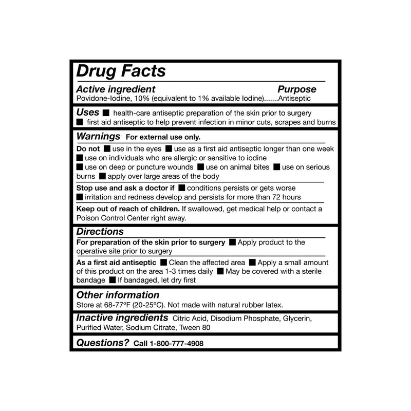 McKesson Microbicide Antiseptic PVP Scrub Solution, 8 oz. Bottle