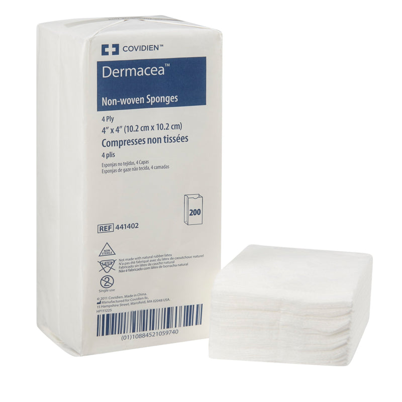 Dermacea™ NonSterile Nonwoven Sponge, 4 x 4 Inch