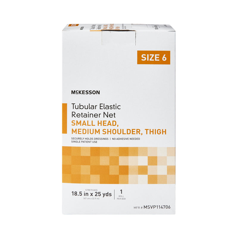 McKesson Tubular Bandage, Small Head, Medium Shoulder, Thigh, 18-1/2 inch X 25 yards, Size 6