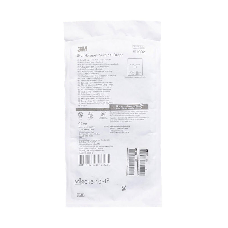 3M Steri- Sterile Small Surgical Drape, 22 W x 25 L Inch