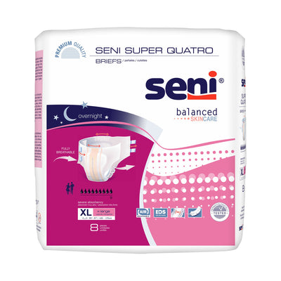 Seni® Super Quatro Severe Absorbency Incontinence Brief, Extra Large