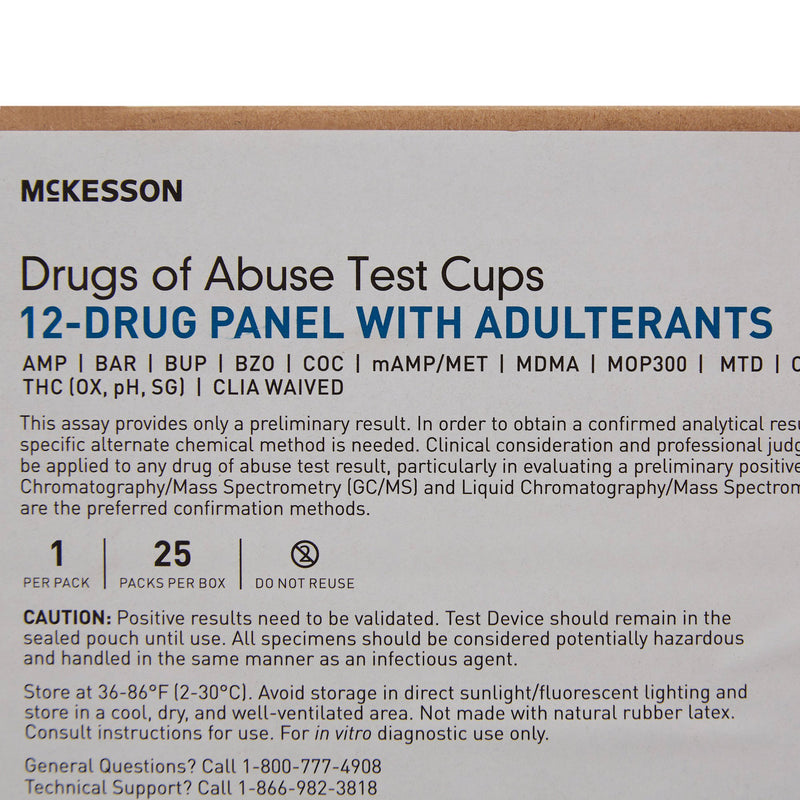 McKesson 12-Drug Panel with Adulterants Drugs of Abuse Test