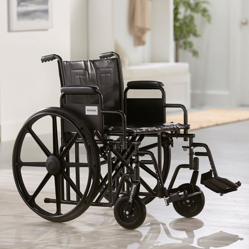 McKesson Bariatric Wheelchair, 22 Inch Seat Width