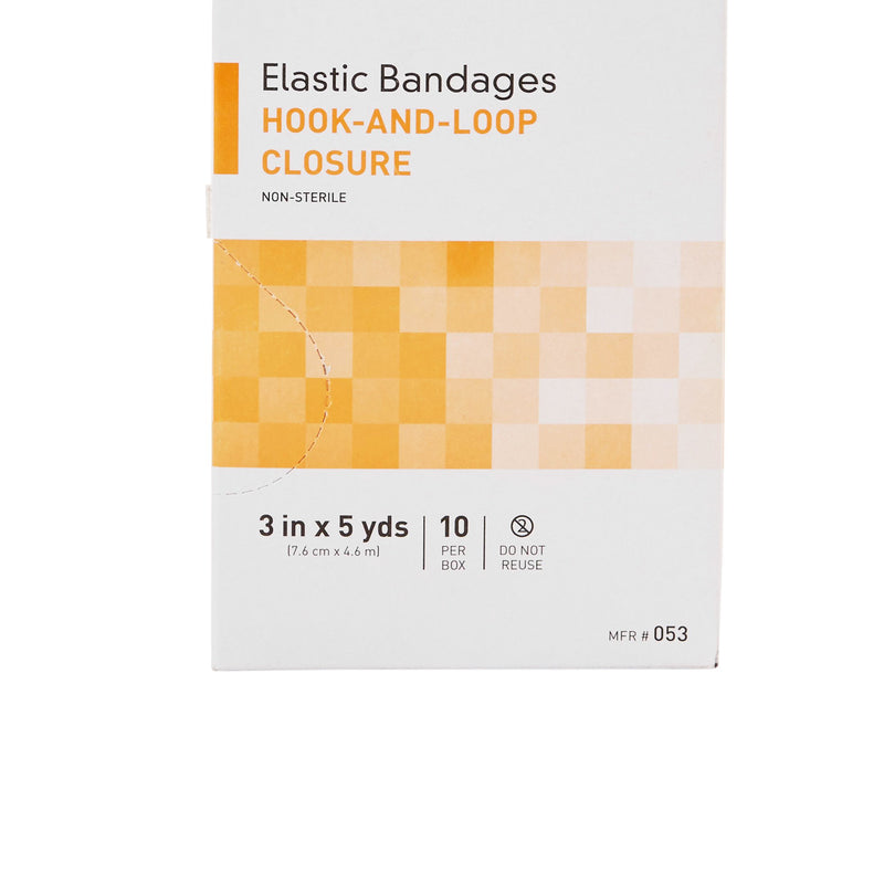 McKesson Hook and Loop Closure Elastic Bandage, 3 Inch x 5 Yard