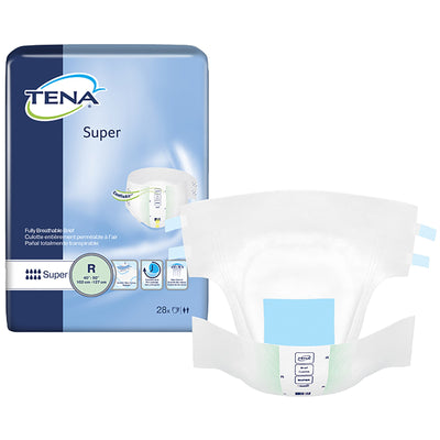 Tena Super Incontinence Briefs, Absorbent, Odor Control, Regular, Green