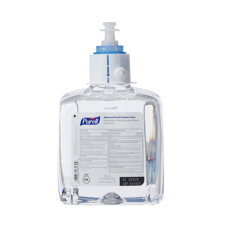 Purell Advanced Hand Sanitizer Foam, 70% Ethyl Alcohol, 1,200 mL Refill Bottle