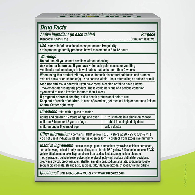 Dulcolax® Bisacodyl USP Laxative