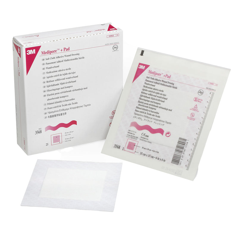 3M™ Medipore™ Adhesive Dressing, 6 x 6 Inch