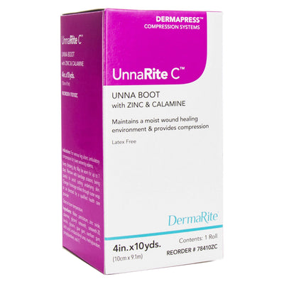 UnnaRite C™ Unna Boot with Calamine and Zinc Oxide, 4 Inch x 10 Yard