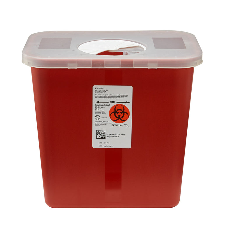 SharpSafety™ Multi-purpose Sharps Container, 10 x 7¼ x 10½ Inch