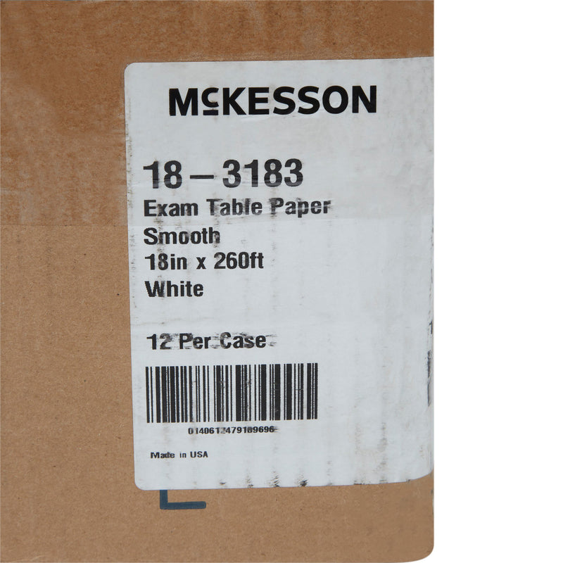 McKesson Smooth Table Paper, 18 Inch x 260 Foot, White