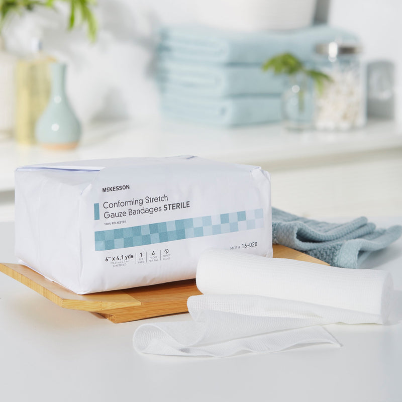 McKesson Sterile Conforming Bandage, 6 Inch x 4-1/10 Yard