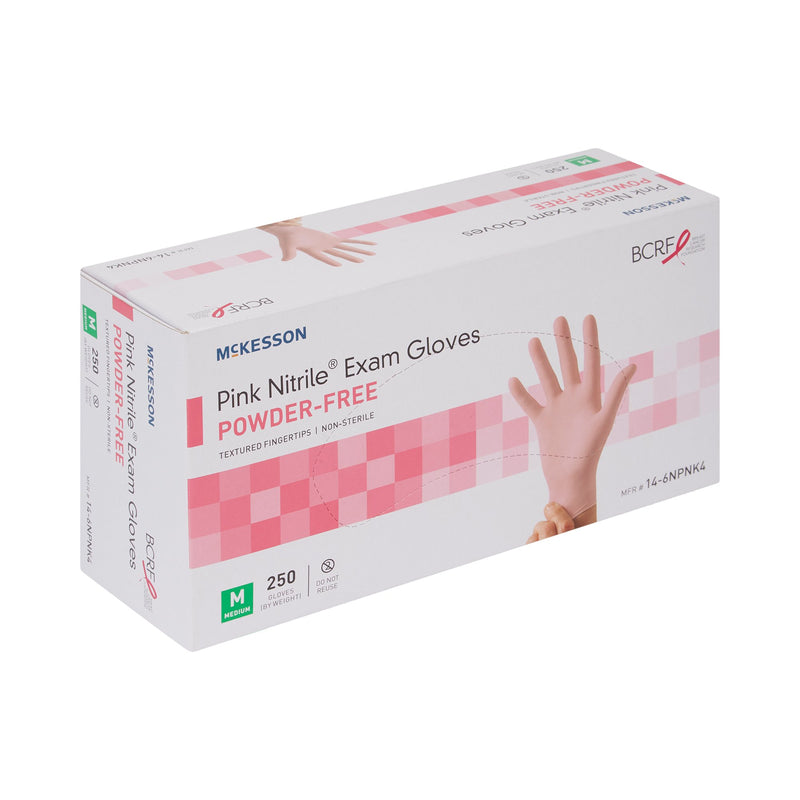 McKesson Pink Nitrile® Exam Glove, Medium, Pink