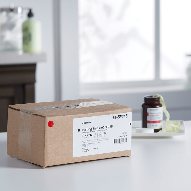 McKesson Iodoform Wound Packing Strip, 1 Inch x 5 Yard