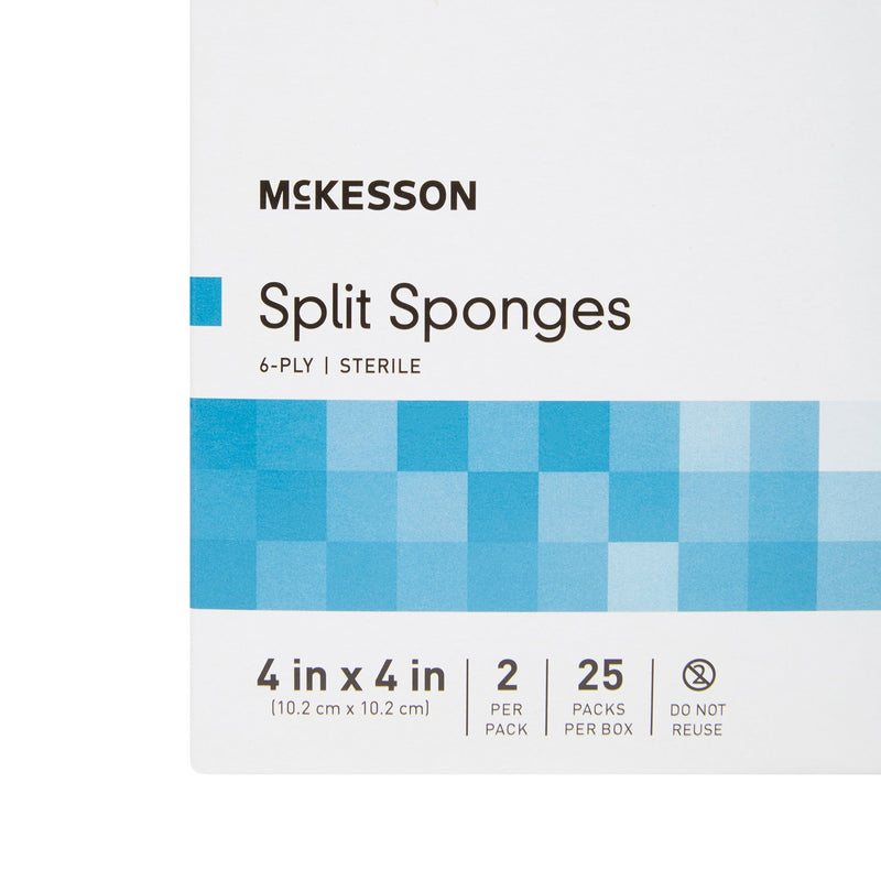 McKesson IV/Drain Split Dressing, 4 x 4 Inch